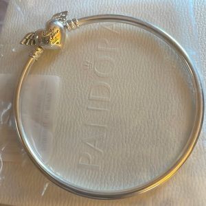 Pandora always by your side angel bangle bracelet, 7.5 inches